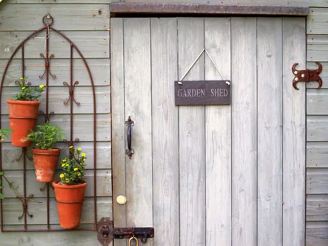 Garden shed door