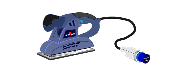 An illustration of an orbital sander