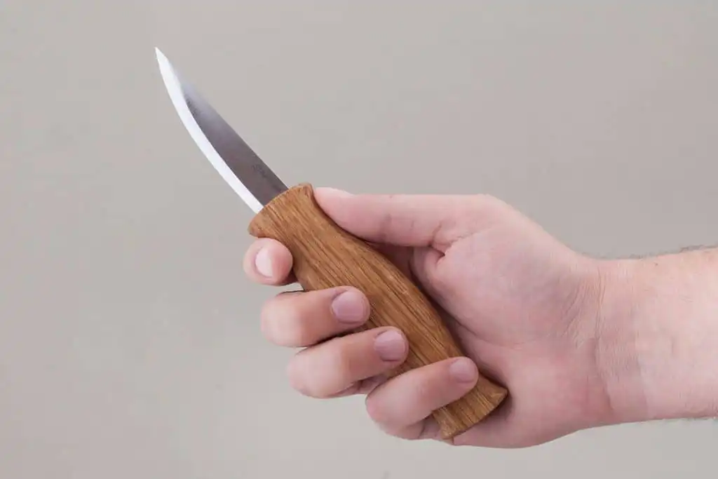 Beavercraft C4 Whittling Knife in someone's hand 