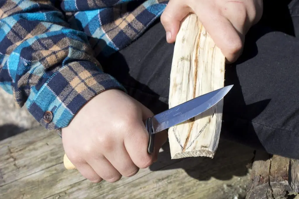 child wood carving